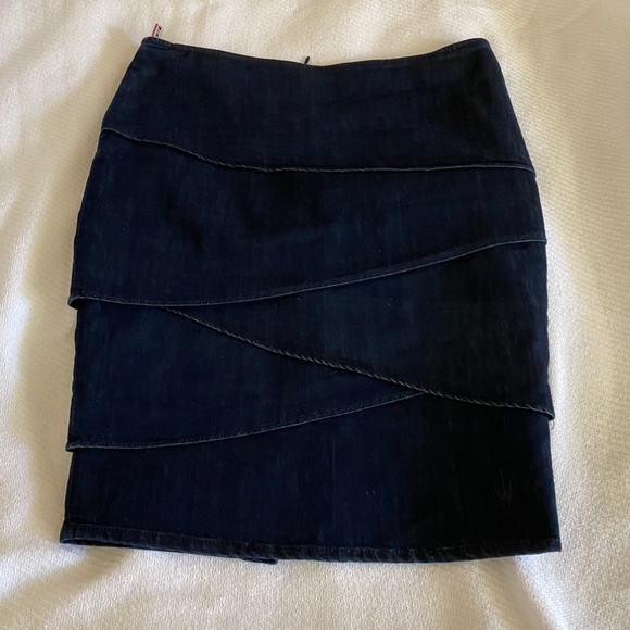 Armani Jeans Denim w/ layer Design Skirt - Picture 1 of 2